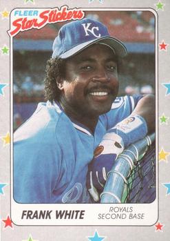 1988 Fleer Sticker Baseball Cards        035      Frank White